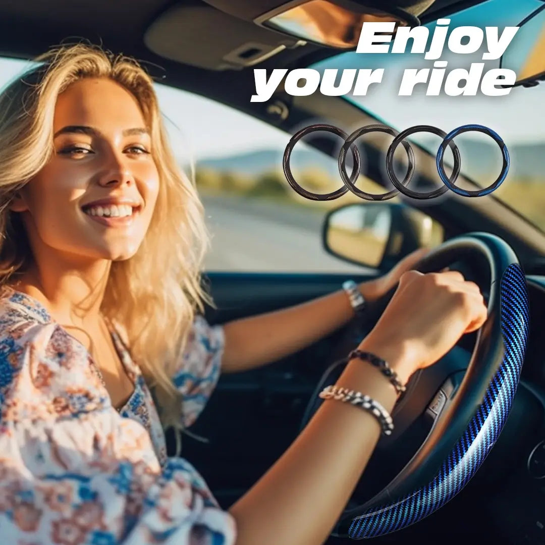🚨 2026 HOT SELLER – Upgrade Your Drive in Seconds! 60% OFF Carbon Fiber Steering Wheel Cover (Universal Fit)