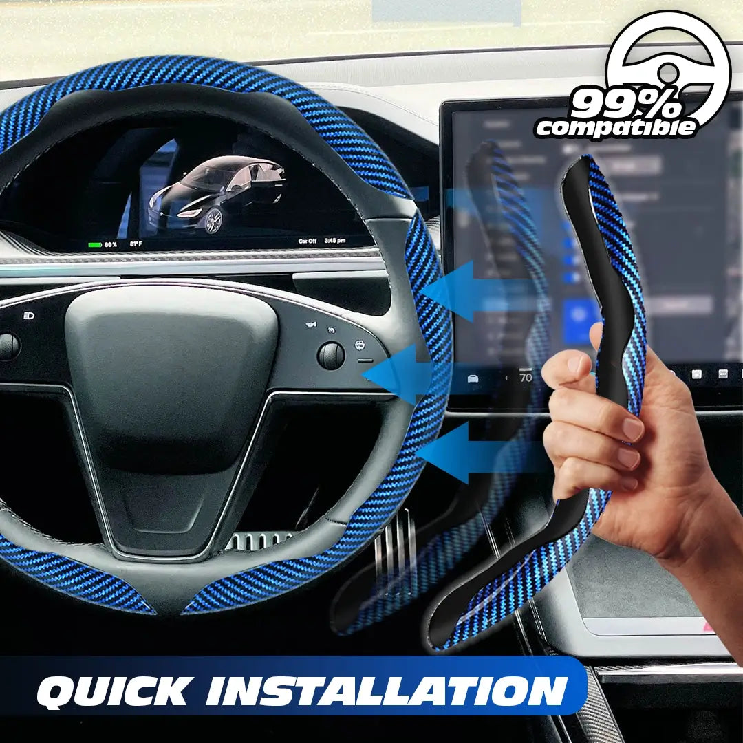 🚨 2026 HOT SELLER – Upgrade Your Drive in Seconds! 60% OFF Carbon Fiber Steering Wheel Cover (Universal Fit)