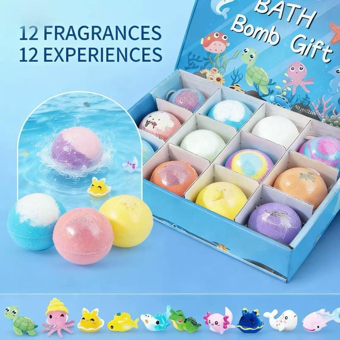 🛁🐣Bath Bombs For Kids – 24 Pack With Surprise Toys Inside, Easter Basket Stuffers
