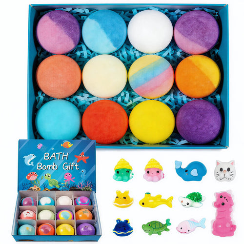 🛁🐣Bath Bombs For Kids – 24 Pack With Surprise Toys Inside, Easter Basket Stuffers