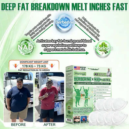 Taileden® Metabolic & Firming Microneedle Patch👩‍⚕️Targeted delivery of Berberine & NAD+. Support your weight management journey without sacrificing skin elasticity.